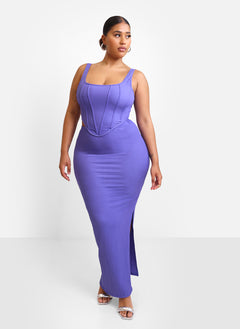 Winnie Textured Corset Top - Periwinkle