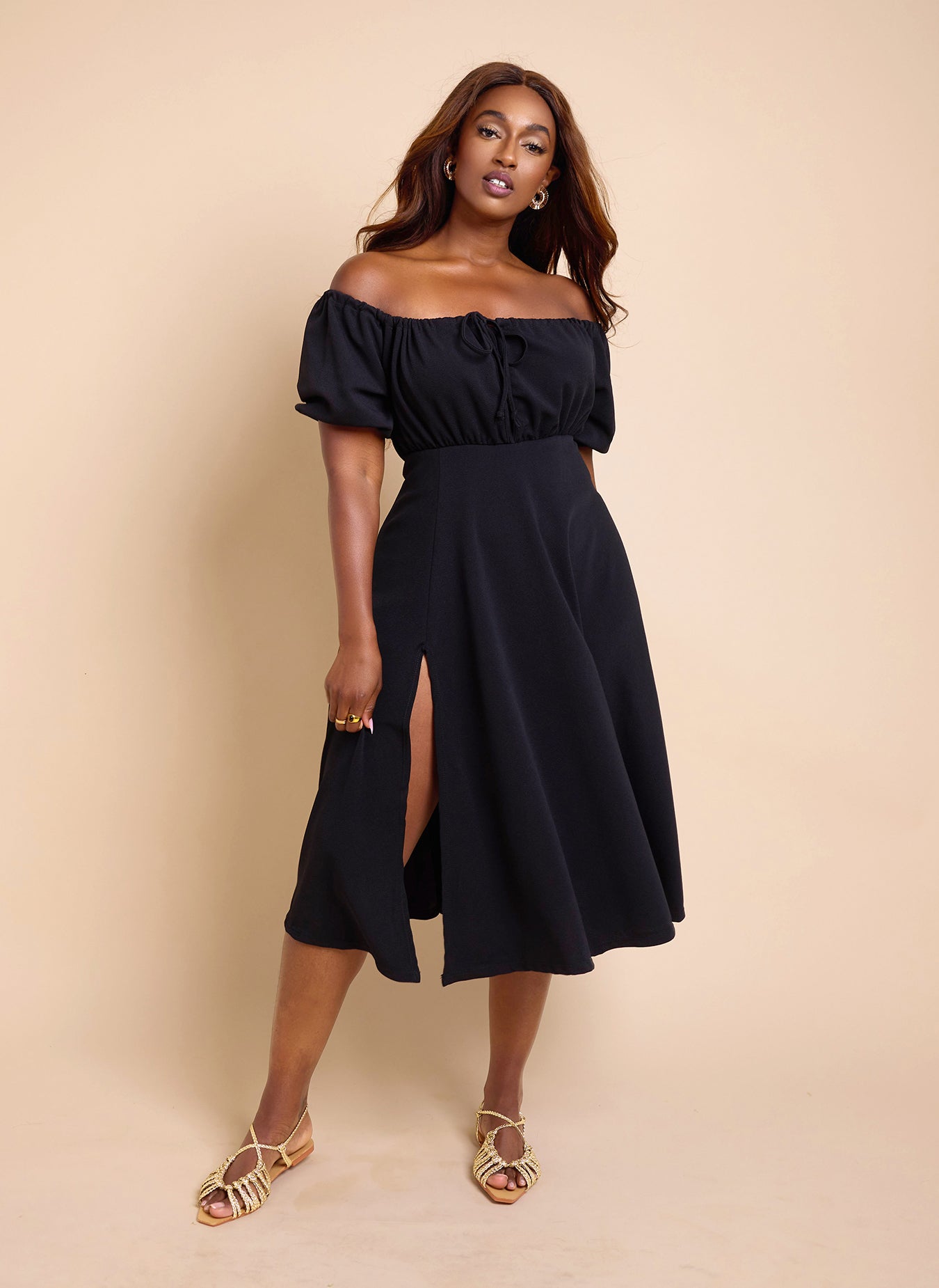 The Right Road Over The Shoulder A-Line Skater Dress