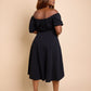 The Right Road Over The Shoulder A-Line Skater Dress