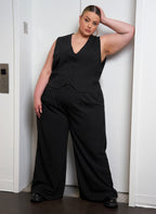 Office Babe Wide Leg Trousers - Black