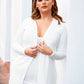 A Lot To Love V Neck Midi Dress & Cardigan Set - White