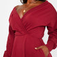 Burgundy Class Flirt Off The Shoulder Mini Skater Dress W. Pockets Plus Sizes