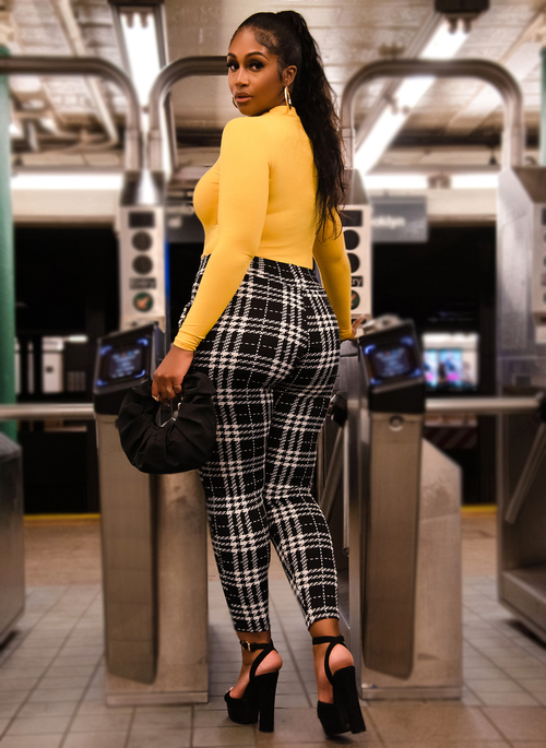 Mustard Essential Crew Neck Top Plus Sizes