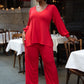 Time To Chill Ribbed Double Slit Oversized Top
