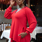 Time To Chill Ribbed Double Slit Oversized Top
