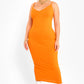 Essential Strappy Bodycon Maxi Dress - Orange