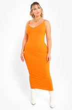 Essential Strappy Bodycon Maxi Dress - Orange