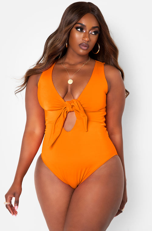 Neon Orange Swimsuit