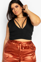 Black Crop Top Plus Sizes