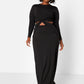Libra Knot Waist Cut Out Maxi A Line Dress