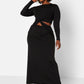 Libra Knot Waist Cut Out Maxi A Line Dress