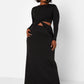 Libra Knot Waist Cut Out Maxi A Line Dress