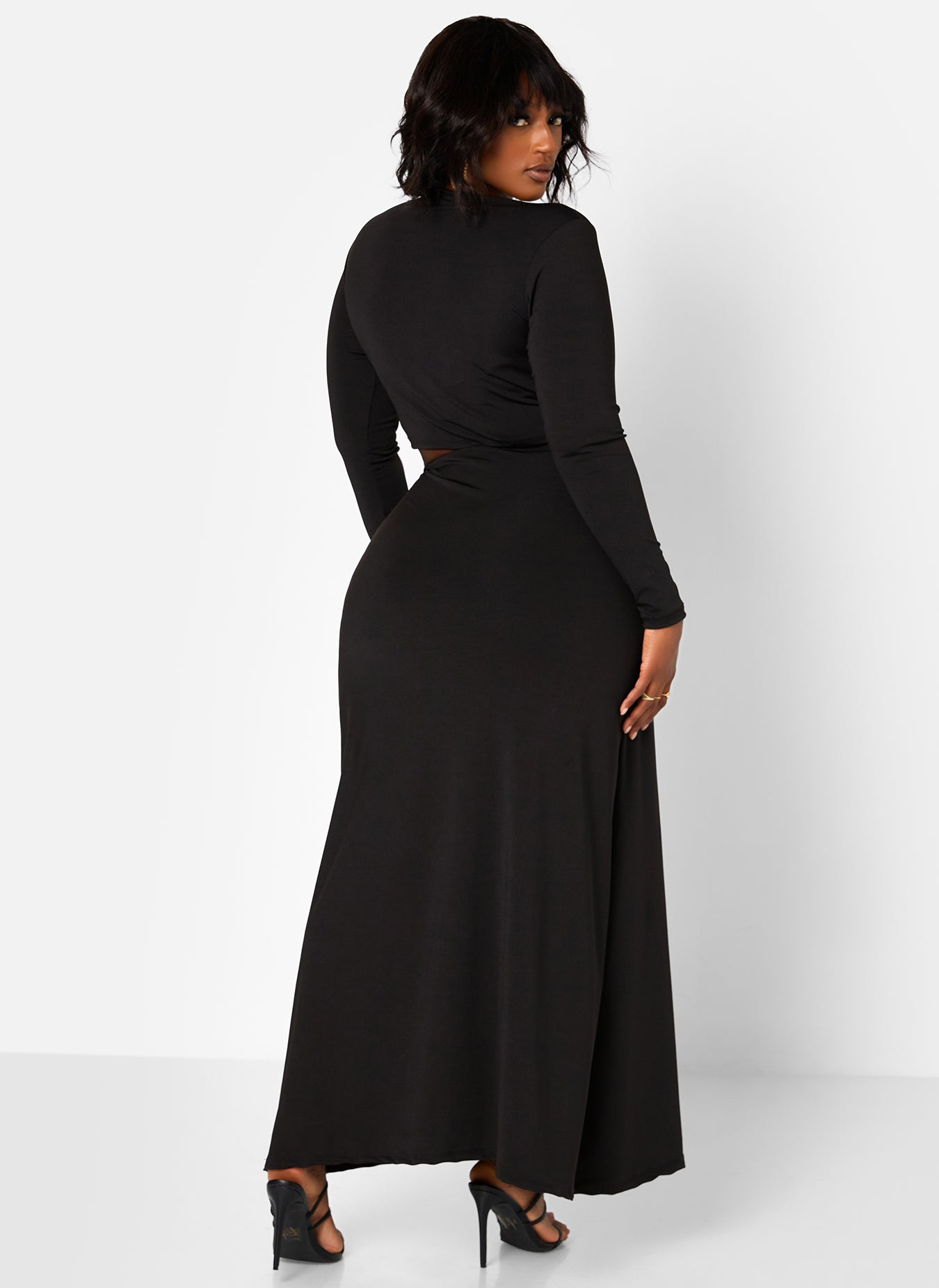 Libra Knot Waist Cut Out Maxi A Line Dress