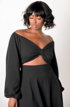 Puff Sleeve Skater Mini Dress