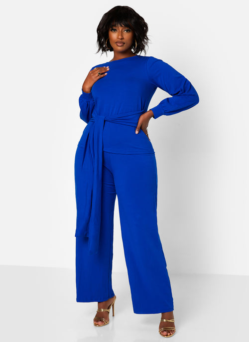 No Exceptions Wide Leg Pants - Royal Blue