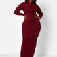 Ready To Go Ribbed Exposed Seam Hooded Maxi Bodycon Dress