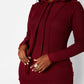 Ready To Go Ribbed Exposed Seam Hooded Maxi Bodycon Dress