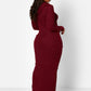 Ready To Go Ribbed Exposed Seam Hooded Maxi Bodycon Dress