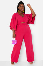 Well Wishes Kimono Sleeve Wide Leg Jumpsuit