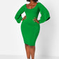 Charisma Scoop Neck Kimono Sleeve Mini Bodycon Dress