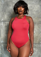 Essential Halter Neck Bodysuit - Fuchsia