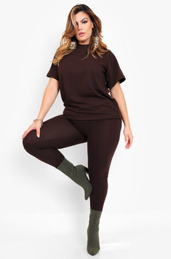 Essential Longline Top - Brown