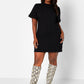 Black Essential T-Shirt Dress Plus Sizes