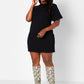 Black Essential T-Shirt Dress Plus Sizes