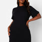 Black Essential T-Shirt Dress Plus Sizes