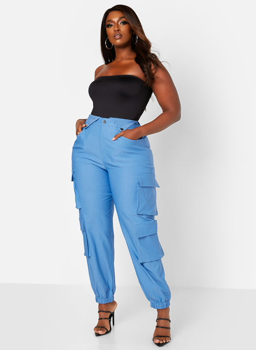 Black Watch Me Go Square Neck Bodysuit Plus Sizes