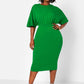 Larissa Kimono Sleeve Midi Bodycon Dress
