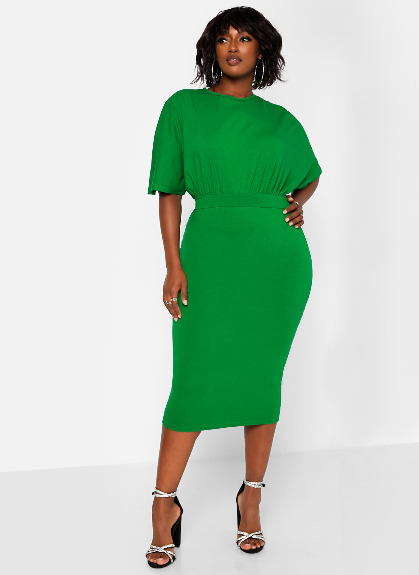 Larissa Kimono Sleeve Midi Bodycon Dress