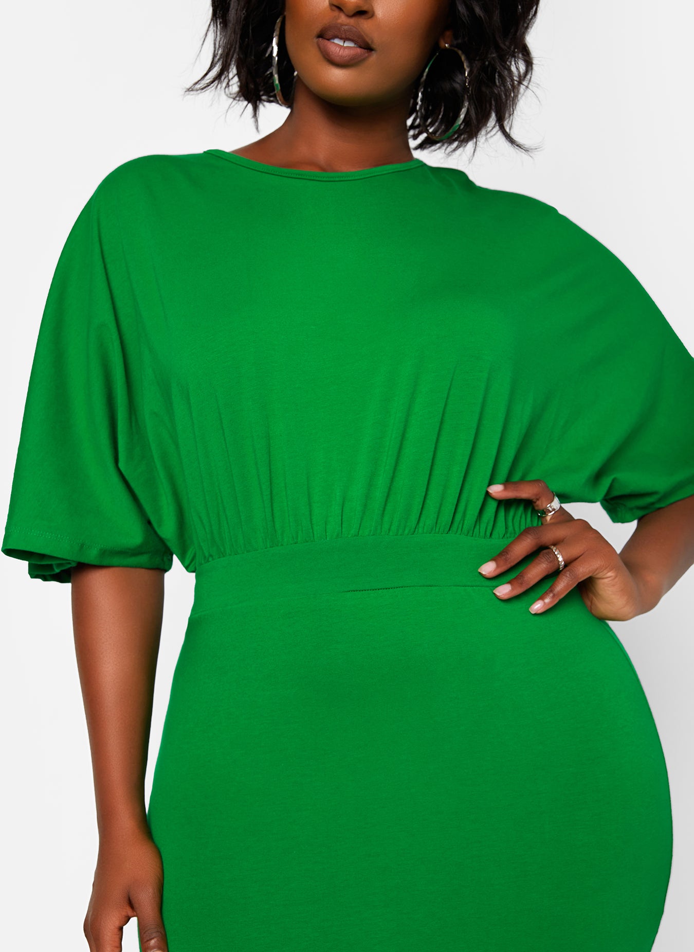 Larissa Kimono Sleeve Midi Bodycon Dress