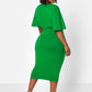 Larissa Kimono Sleeve Midi Bodycon Dress