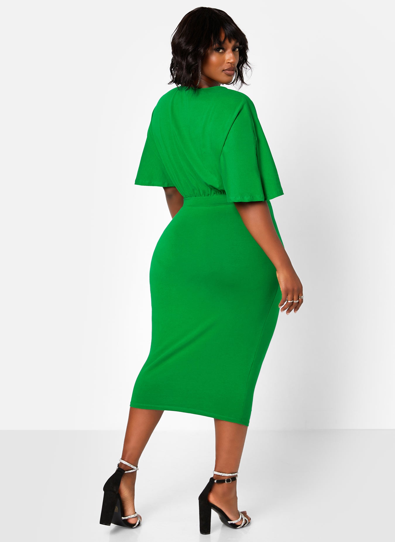Larissa Kimono Sleeve Midi Bodycon Dress