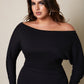 Like No Other Ribbed Off Shoulder Mini Bodycon Dress