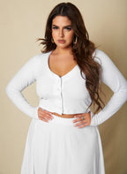 Looking Good Ribbed Button Cardigan