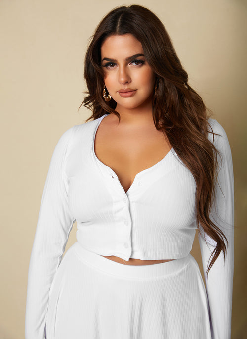 Looking Good Ribbed Button Cardigan