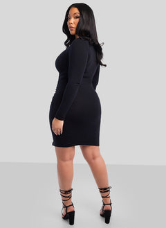 Low Key Ruched Bodycon Mini Dress
