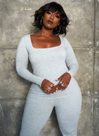 Maddy Square Neck Long Sleeve Top