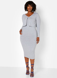 Nadine Button Front Cropped Cardigan