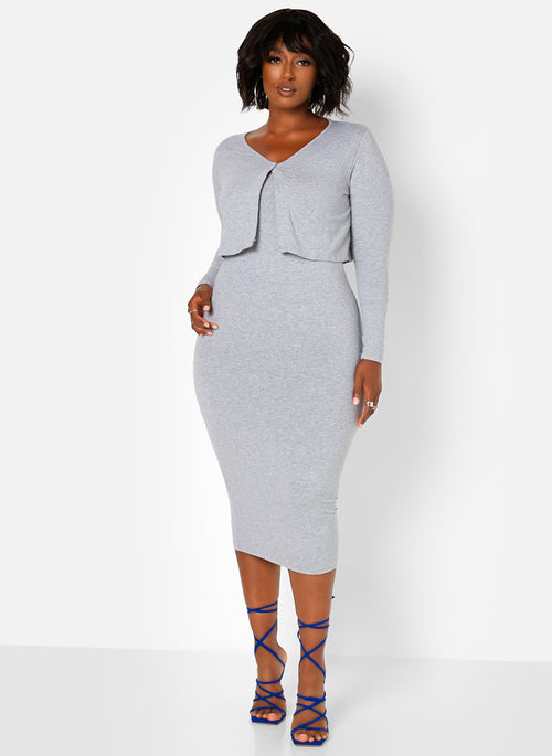 Nadine Button Front Cropped Cardigan