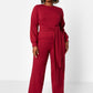 No Exceptions Cotton Front Tie Top - Burgundy