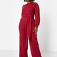 No Exceptions Cotton Front Tie Top - Burgundy