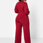 No Exceptions Cotton Wide Leg Pants - Burgundy