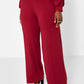 No Exceptions Cotton Wide Leg Pants - Burgundy