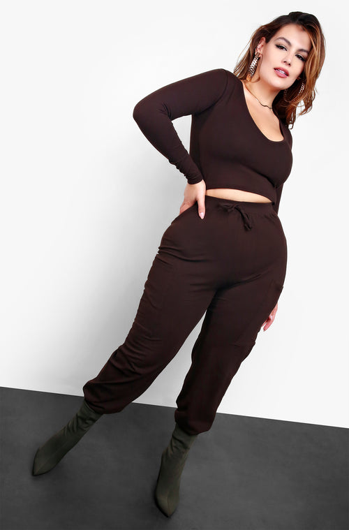 No Mercy Jogger Set - Brown