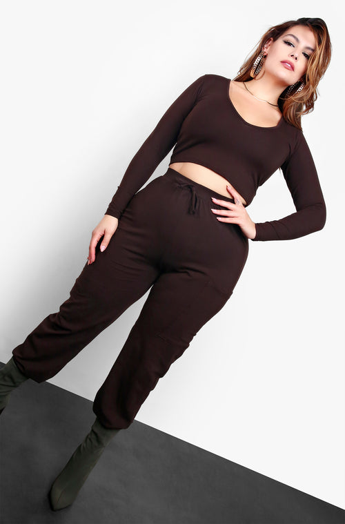 No Mercy Jogger Set - Brown