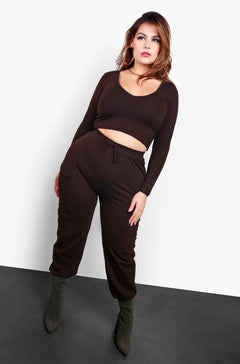 No Mercy Jogger Set - Brown