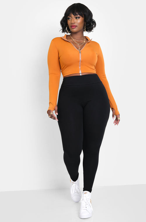 Black High Waist Leggings Plus Sizes